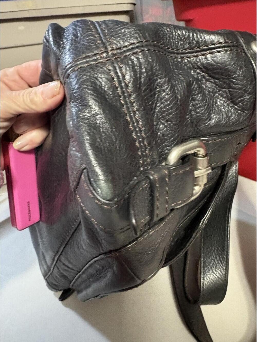 FOSSIL LONG LIVE VINTAGE BLACK LEATHER Shoulder Bag. Lots Of Space - Picture 11 of 16